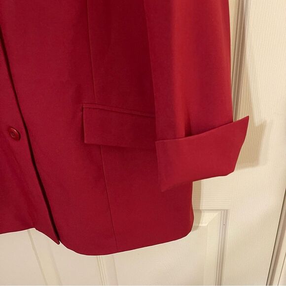 Liz Baker Red Trench Coat Classic Design - Picture 2 of 6